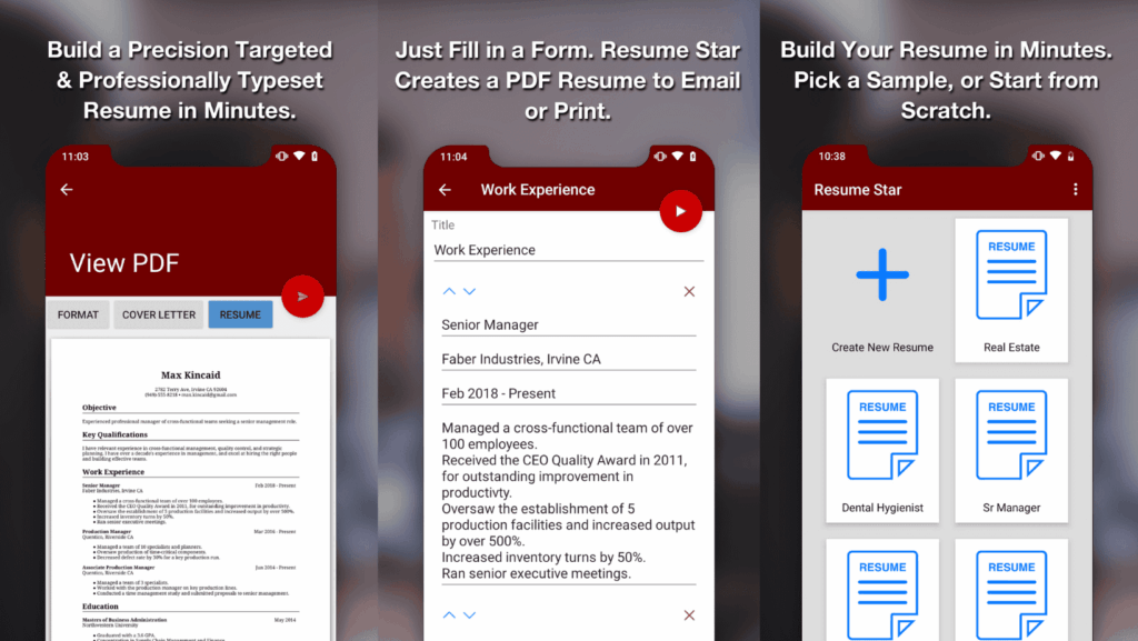Resume Star – PDF CV Maker App by Qrayon
